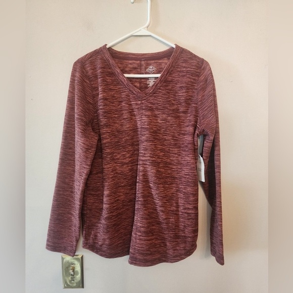 St. John's Bay Sweaters - st johns bay Pullover v neck size womens small deep ruby coral